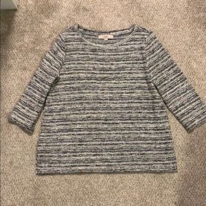 LOFT 3/4 Multi-Colored Woven Shirt